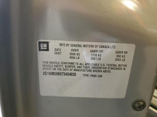 Photo 10 from auction – 2007 CHEVROLET IMPALA LS with VIN 2G1WB58K879404826