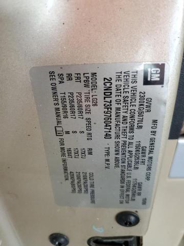 Photo 10 from auction – 2007 CHEVROLET EQUINOX LT with VIN 2CNDL73F976047140