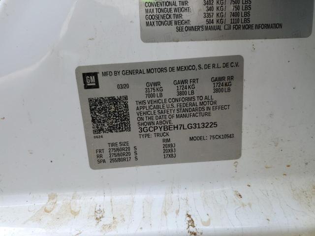 Photo 10 from auction – 2020 CHEVROLET SILVERADO with VIN 3GCPYBEH7LG313225