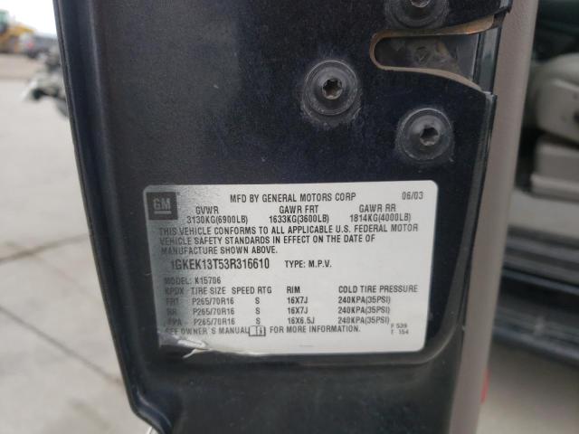 Photo 10 from auction – 2003 GMC YUKON with VIN 1GKEK13T53R316610
