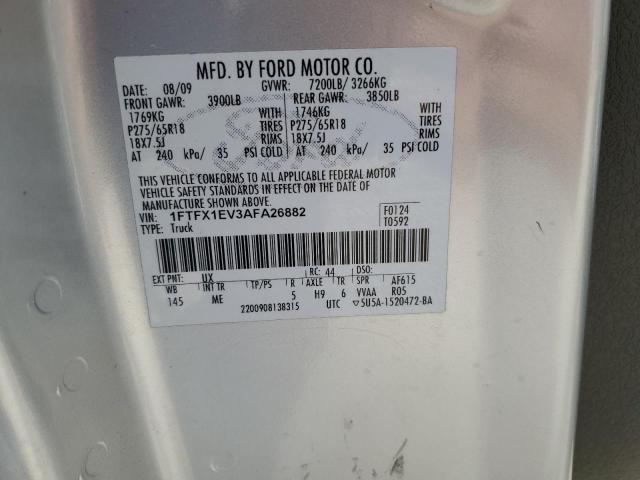 Photo 10 from auction – 2010 FORD F150 SUPER with VIN 1FTFX1EV3AFA26882
