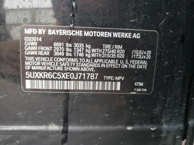 Photo 10 from auction – 2014 BMW X5 XDRIVE5 with VIN 5UXKR6C5XE0J71787