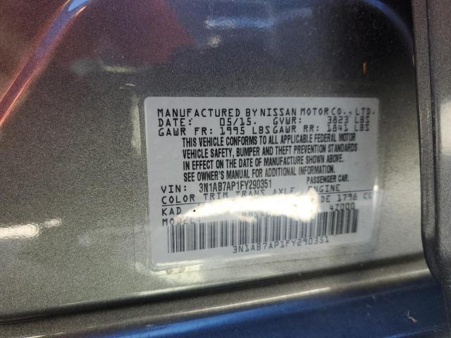 Photo 10 from auction – 2015 NISSAN SENTRA S with VIN 3N1AB7AP1FY290351