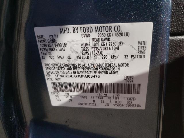 Photo 10 from auction – 2011 FORD ESCAPE LIM with VIN 1FMCU0EG3BKB63476