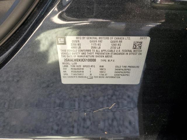 Photo 10 from auction – 2012 GMC TERRAIN SL with VIN 2GKALWEK9C6100008