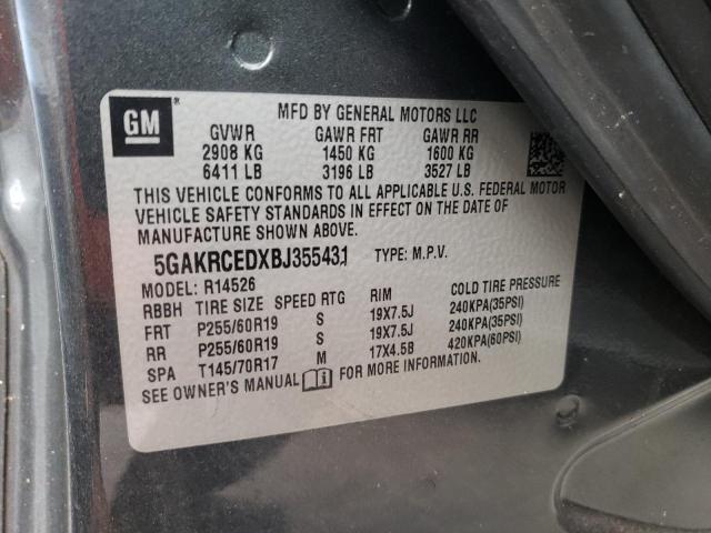 Photo 10 from auction – 2011 BUICK ENCLAVE CX with VIN 5GAKRCEDXBJ355431