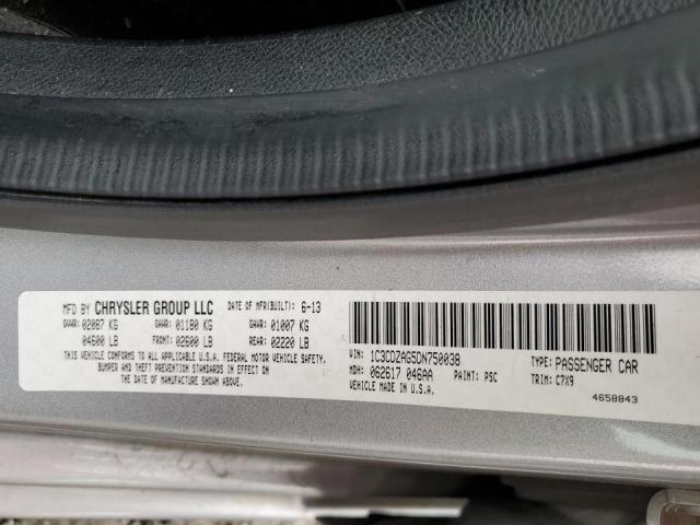 Photo 10 from auction – 2013 DODGE AVENGER SE with VIN 1C3CDZAG5DN750038