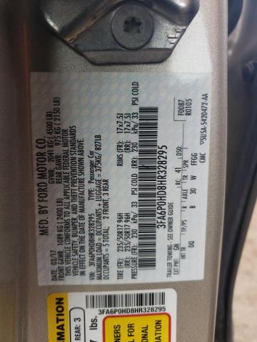 Photo 10 from auction – 2017 FORD FUSION SE with VIN 3FA6P0HD8HR328295