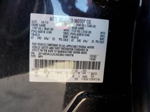 Photo 10 from auction – 2013 FORD EDGE SEL with VIN 2FMDK3JC0DBC16078