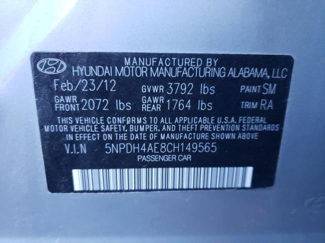 Photo 10 from auction – 2012 HYUNDAI ELANTRA GL with VIN 5NPDH4AE8CH149565