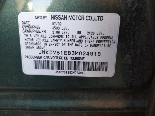 Photo 10 from auction – 2003 INFINITI G35 with VIN JNKCV51E83M024919