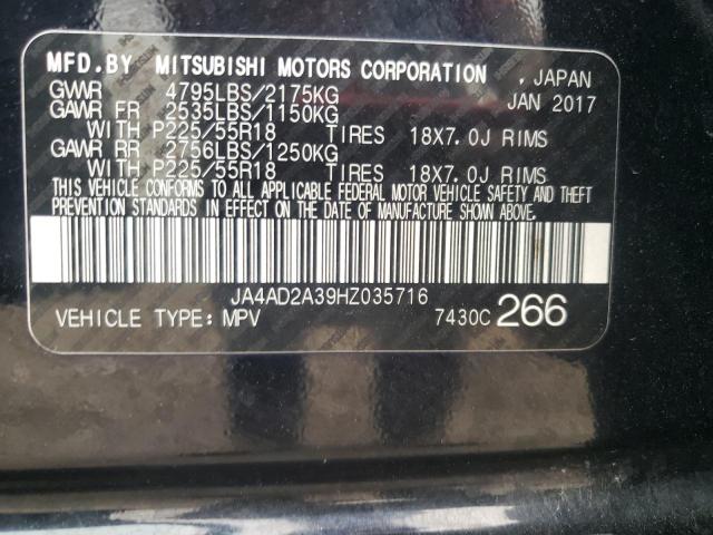 Photo 10 from auction – 2017 MITSUBISHI OUTLANDER with VIN JA4AD2A39HZ035716