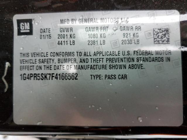 Photo 10 from auction – 2015 BUICK VERANO CON with VIN 1G4PR5SK7F4166562