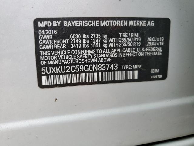 Photo 10 from auction – 2016 BMW X6 XDRIVE3 with VIN 5UXKU2C59G0N83743