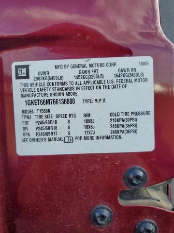 Photo 10 from auction – 2006 GMC ENVOY DENA with VIN 1GKET66M766136808