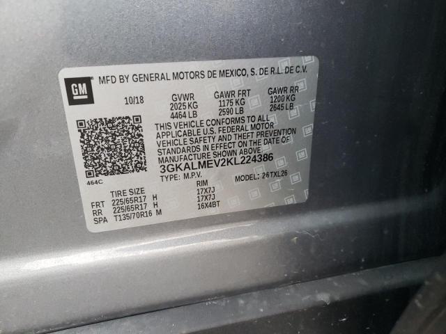 Photo 10 from auction – 2019 GMC TERRAIN SL with VIN 3GKALMEV2KL224386