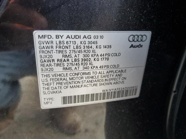 Photo 10 from auction – 2010 AUDI Q7 PRESTIG with VIN WA1VYAFE2AD006832