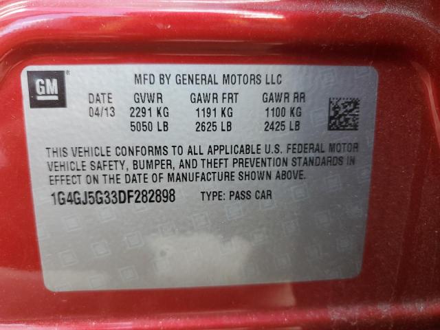 Photo 10 from auction – 2013 BUICK LACROSSE T with VIN 1G4GJ5G33DF282898
