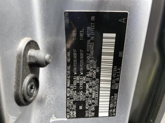 Photo 10 from auction – 2018 TOYOTA SIENNA XLE with VIN 5TDYZ3DC6JS957326