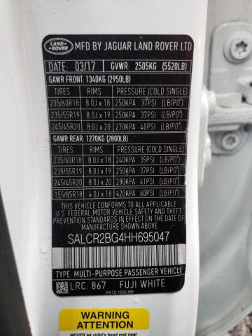 Photo 10 from auction – 2017 LAND ROVER DISCOVERY with VIN SALCR2BG4HH695047