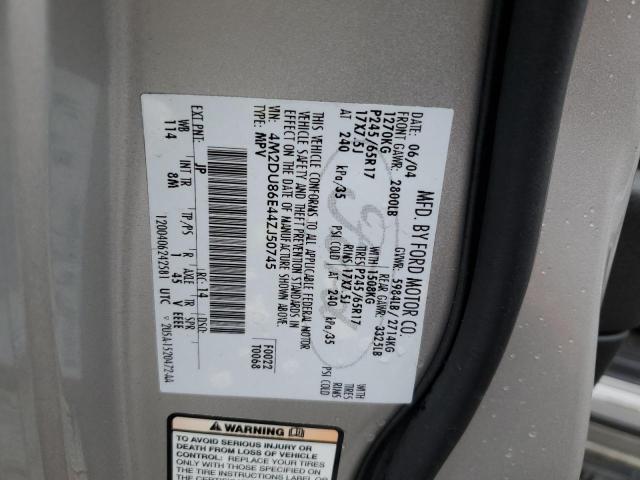 Photo 10 from auction – 2004 MERCURY MOUNTAINEE with VIN 4M2DU86E44ZJ50745