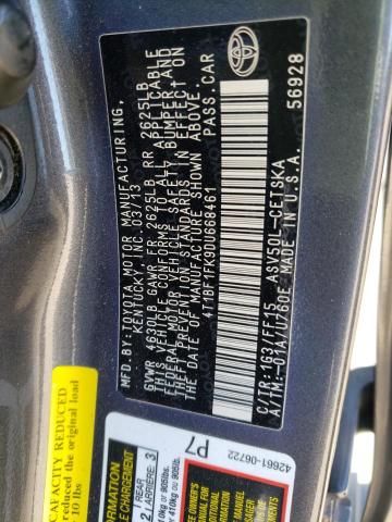 Photo 10 from auction – 2013 TOYOTA CAMRY L with VIN 4T1BF1FK9DU668461