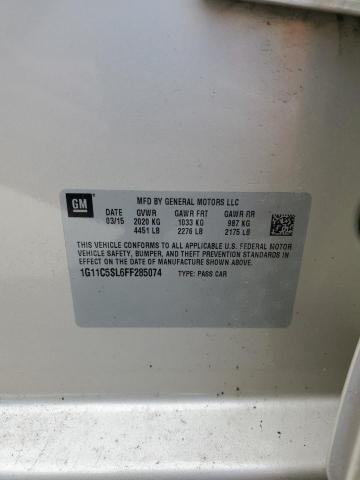 Photo 10 from auction – 2015 CHEVROLET MALIBU 1LT with VIN 1G11C5SL6FF285074