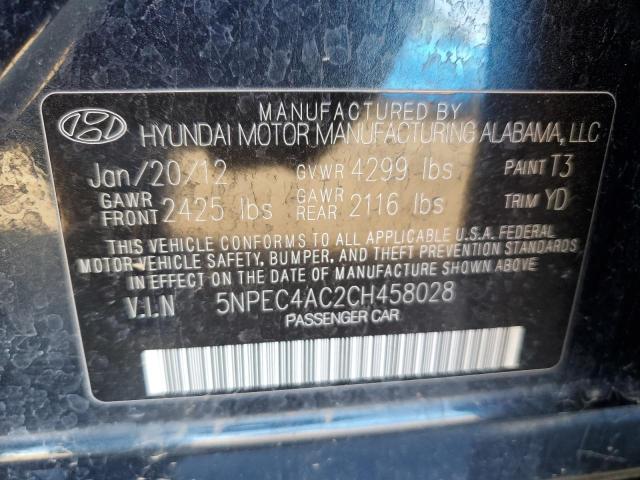 Photo 10 from auction – 2012 HYUNDAI SONATA SE with VIN 5NPEC4AC2CH458028