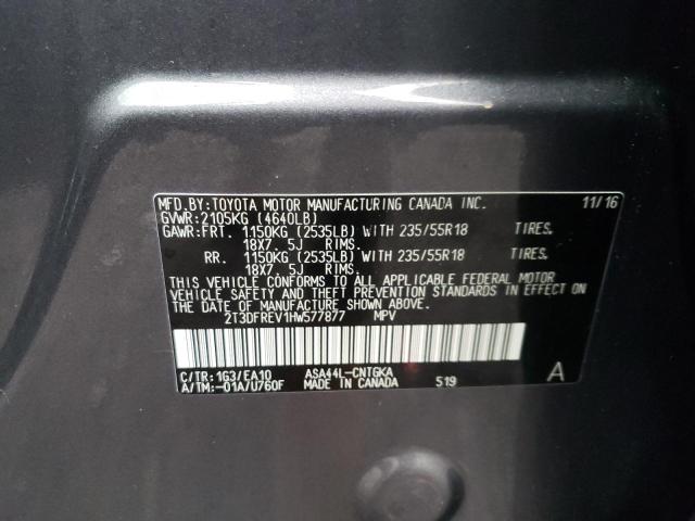 Photo 10 from auction – 2017 TOYOTA RAV4 LIMIT with VIN 2T3DFREV1HW577877