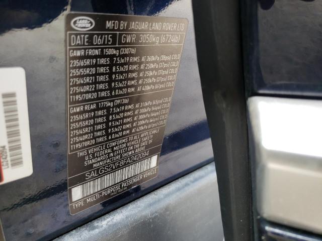 Photo 10 from auction – 2015 LAND ROVER RANGE ROVE with VIN SALGS2VF8FA242094