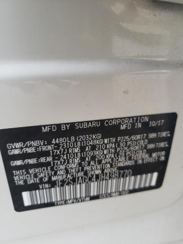 Photo 10 from auction – 2018 SUBARU FORESTER 2 with VIN JF2SJAGC4JH498770