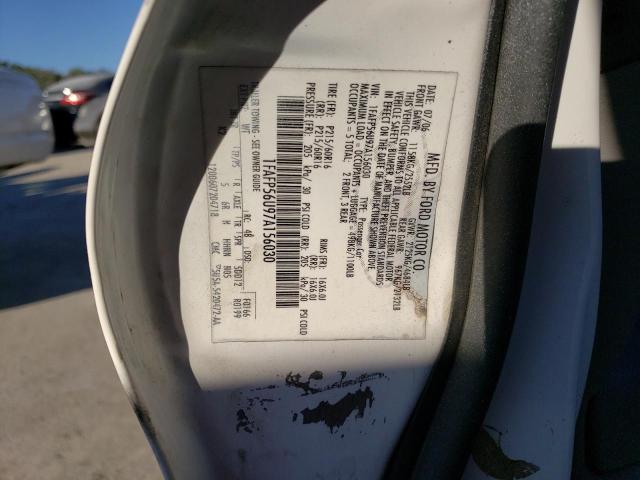 Photo 10 from auction – 2007 FORD TAURUS SEL with VIN 1FAFP56U97A156030