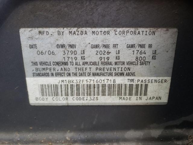 Photo 10 from auction – 2007 MAZDA 3 I with VIN JM1BK32F171601718