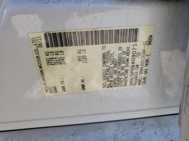 Photo 10 from auction – 2012 NISSAN ALTIMA BAS with VIN 1N4AL2AP3CN409075