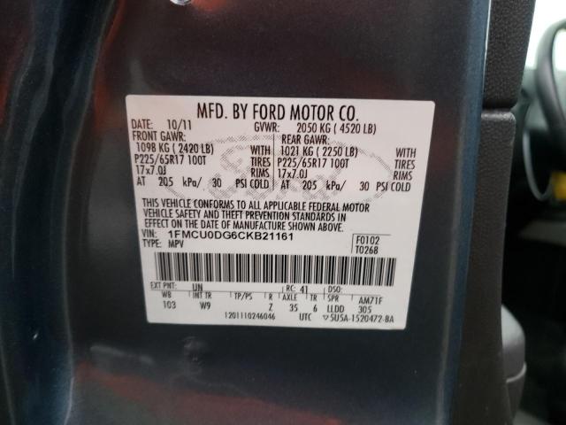Photo 10 from auction – 2012 FORD ESCAPE XLT with VIN 1FMCU0DG6CKB21161