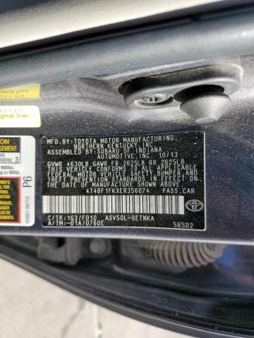 Photo 10 from auction – 2014 TOYOTA CAMRY L with VIN 4T4BF1FKXER356074