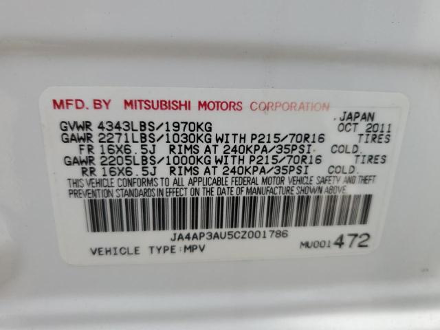 Photo 10 from auction – 2012 MITSUBISHI OUTLANDER with VIN JA4AP3AU5CZ001786
