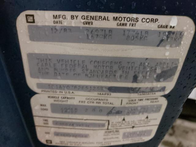 Photo 10 from auction – 1984 CHEVROLET CORVETTE with VIN 1G1AY0782E5125724