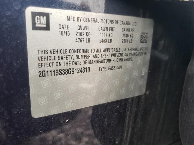 Photo 10 from auction – 2016 CHEVROLET IMPALA LT with VIN 2G1115S38G9124810