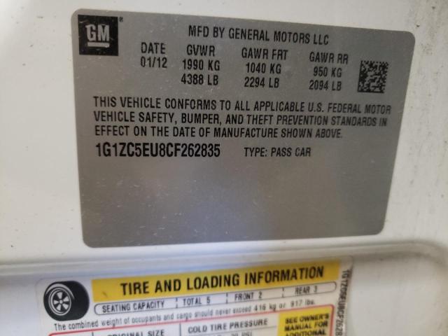 Photo 10 from auction – 2012 CHEVROLET MALIBU 1LT with VIN 1G1ZC5EU8CF262835