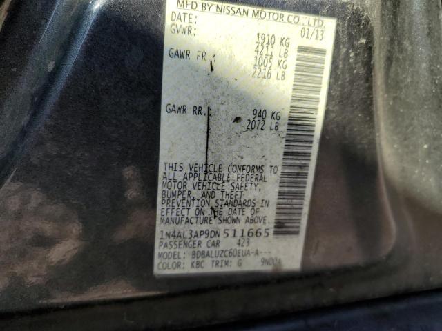 Photo 10 from auction – 2013 NISSAN ALTIMA 2.5 with VIN 1N4AL3AP9DN511665