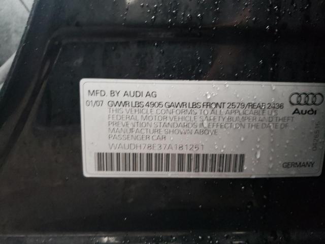 Zdjęcie 10 z aukcji – 2007 AUDI A4 3.2 QUA z VIN WAUDH78E37A181261