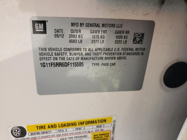 Photo 10 from auction – 2013 CHEVROLET MALIBU 2LT with VIN 1G11F5RR6DF115585
