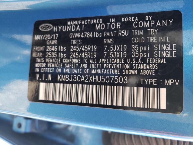 Photo 10 from auction – 2017 HYUNDAI TUCSON LIM with VIN KM8J3CA2XHU507503