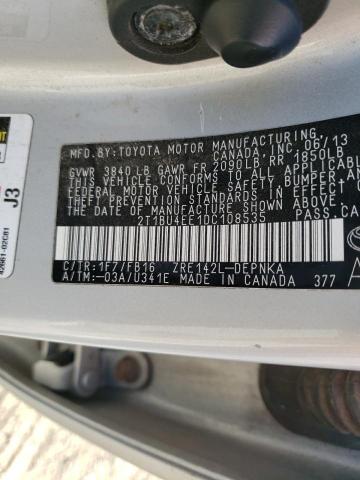 Photo 10 from auction – 2013 TOYOTA COROLLA BA with VIN 2T1BU4EE1DC108535
