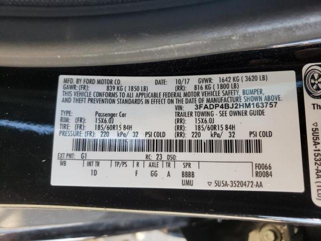 Photo 10 from auction – 2017 FORD FIESTA SE with VIN 3FADP4BJ2HM163757