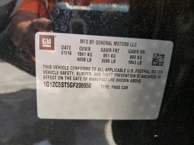 Photo 10 from auction – 2016 CHEVROLET MALIBU LS with VIN 1G1ZC5ST5GF208958