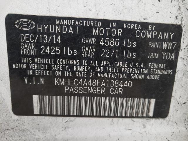 Photo 10 from auction – 2015 HYUNDAI SONATA HYB with VIN KMHEC4A48FA138440