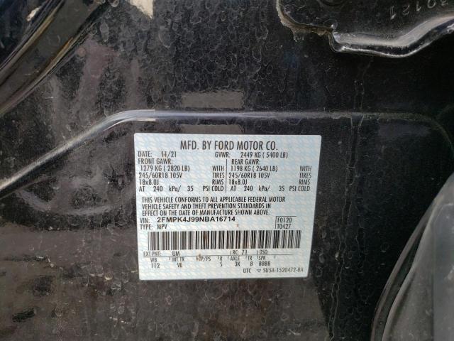 Photo 10 from auction – 2022 FORD EDGE SEL with VIN 2FMPK4J99NBA16714