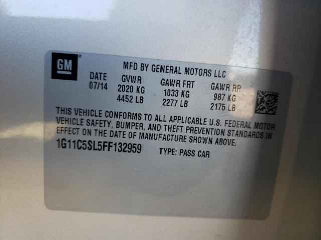 Photo 10 from auction – 2015 CHEVROLET MALIBU 1LT with VIN 1G11C5SL5FF132959